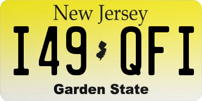 NJ license plate I49QFI