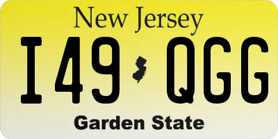 NJ license plate I49QGG