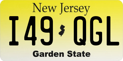 NJ license plate I49QGL