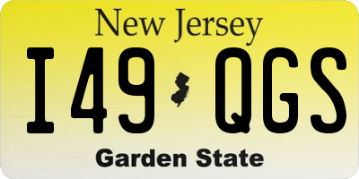 NJ license plate I49QGS
