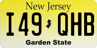 NJ license plate I49QHB