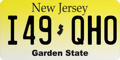 NJ license plate I49QHO