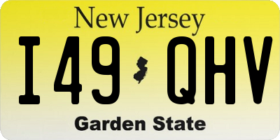 NJ license plate I49QHV