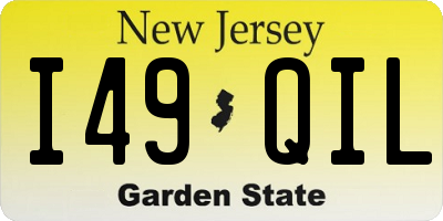NJ license plate I49QIL