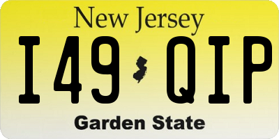 NJ license plate I49QIP