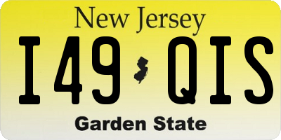 NJ license plate I49QIS
