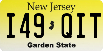 NJ license plate I49QIT