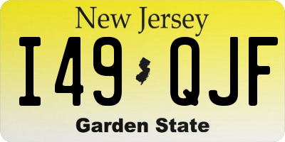NJ license plate I49QJF