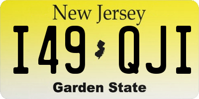 NJ license plate I49QJI