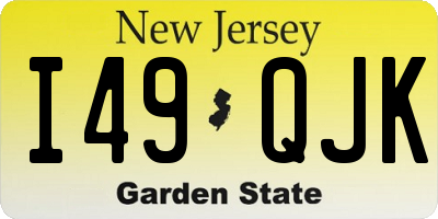 NJ license plate I49QJK