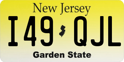 NJ license plate I49QJL
