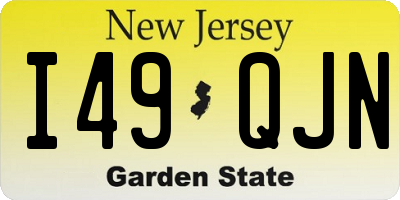NJ license plate I49QJN