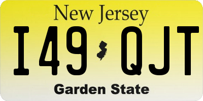 NJ license plate I49QJT