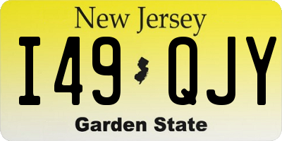 NJ license plate I49QJY