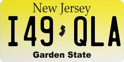 NJ license plate I49QLA