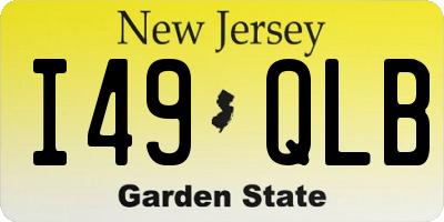NJ license plate I49QLB