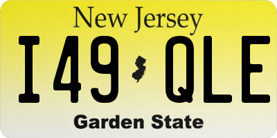 NJ license plate I49QLE