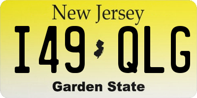 NJ license plate I49QLG