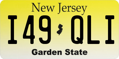 NJ license plate I49QLI