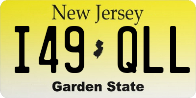 NJ license plate I49QLL