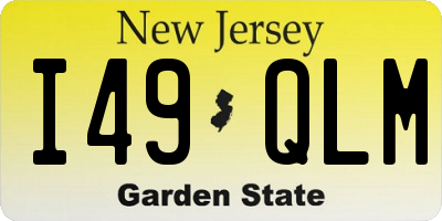 NJ license plate I49QLM