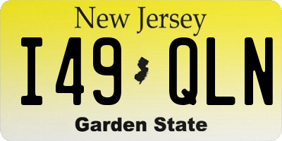 NJ license plate I49QLN