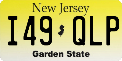 NJ license plate I49QLP