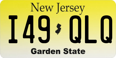 NJ license plate I49QLQ