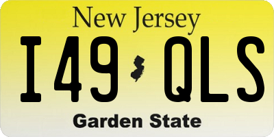 NJ license plate I49QLS
