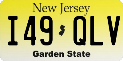 NJ license plate I49QLV