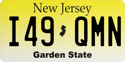 NJ license plate I49QMN