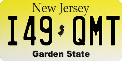 NJ license plate I49QMT