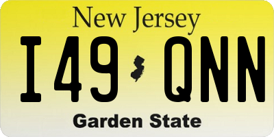 NJ license plate I49QNN