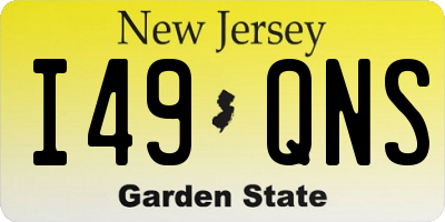 NJ license plate I49QNS