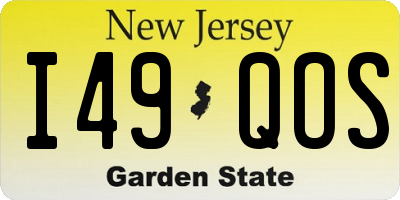 NJ license plate I49QOS