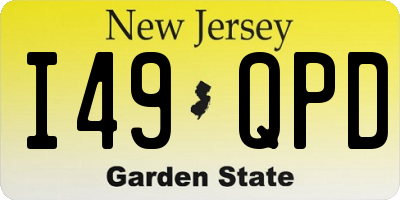 NJ license plate I49QPD