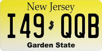 NJ license plate I49QQB