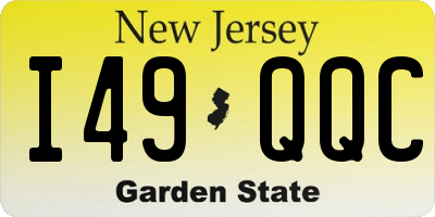 NJ license plate I49QQC