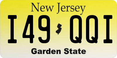 NJ license plate I49QQI