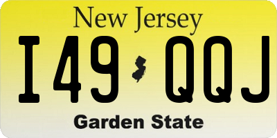 NJ license plate I49QQJ