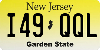 NJ license plate I49QQL
