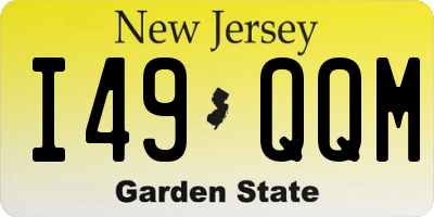 NJ license plate I49QQM