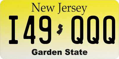 NJ license plate I49QQQ