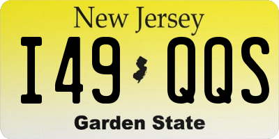 NJ license plate I49QQS