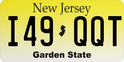 NJ license plate I49QQT
