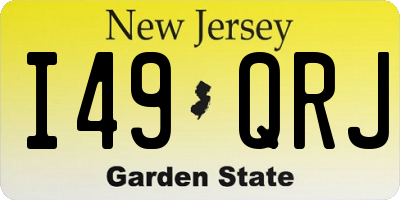 NJ license plate I49QRJ