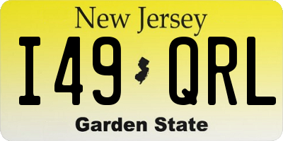 NJ license plate I49QRL
