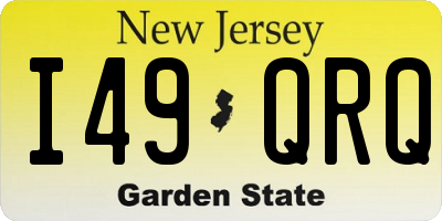 NJ license plate I49QRQ