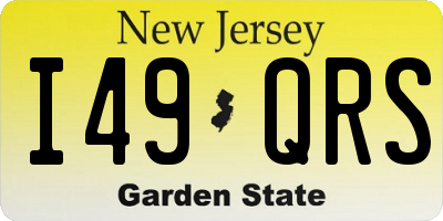 NJ license plate I49QRS