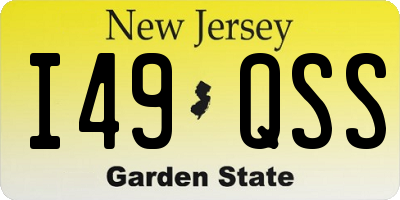 NJ license plate I49QSS